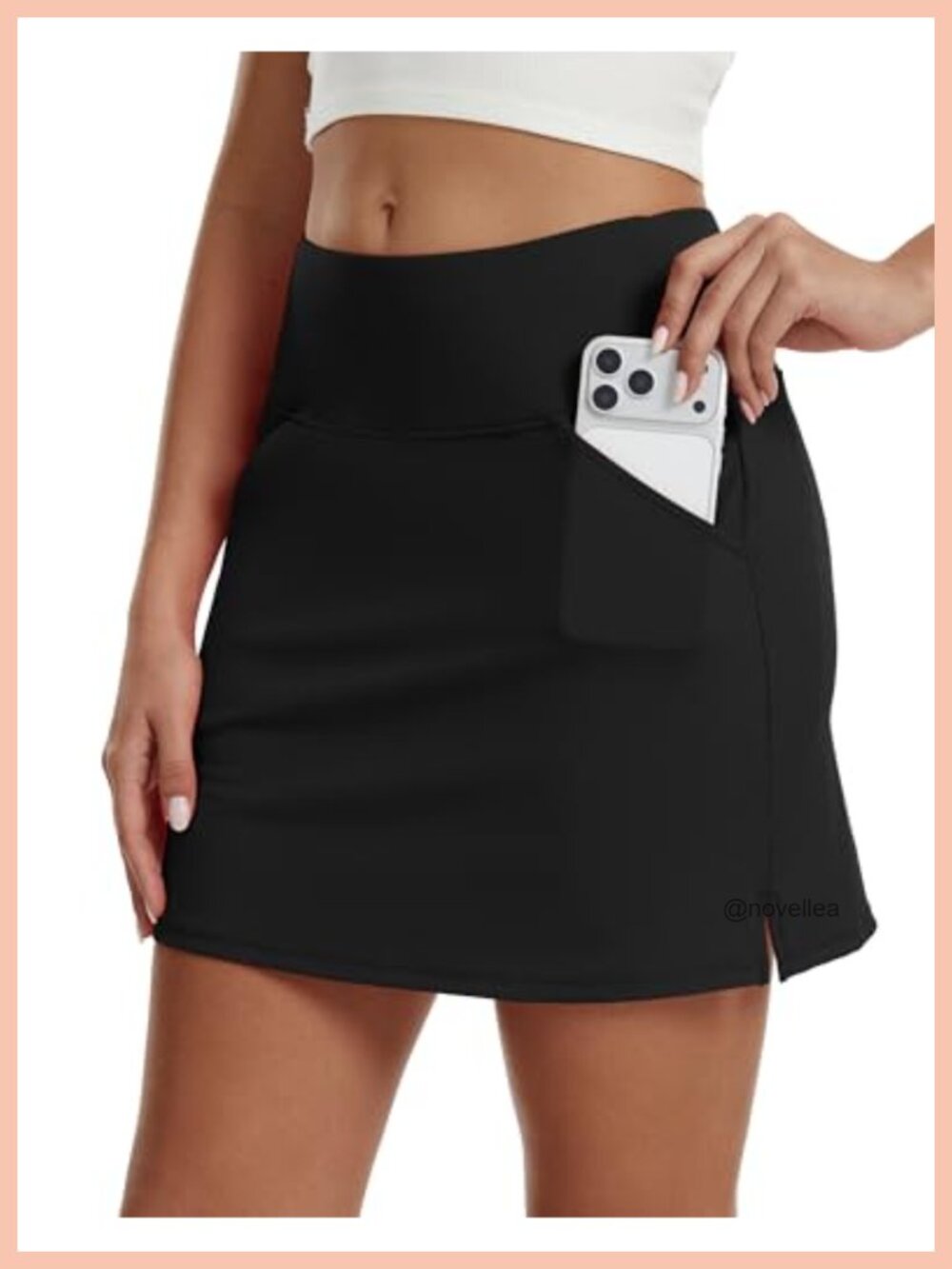 17 Inch Golf Skort with 4 Pockets High Waist Athletic Tennis Skirt for Women